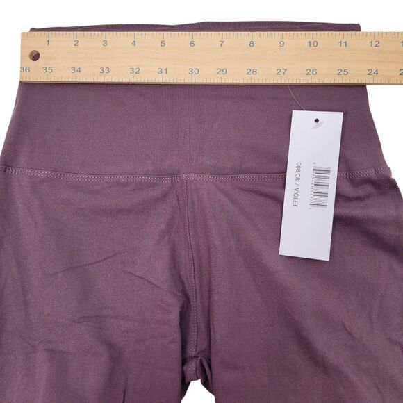 COMFYFOREVER Wome Comfy Capri Leggings One Size High Waist Stretch Pants Violet - Picture 7 of 10